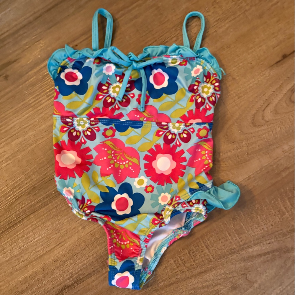 🌺10/$20 Pink Platinum Floral Baby Swimsuit